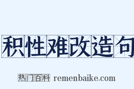 积性难改造句是什么意思的图片